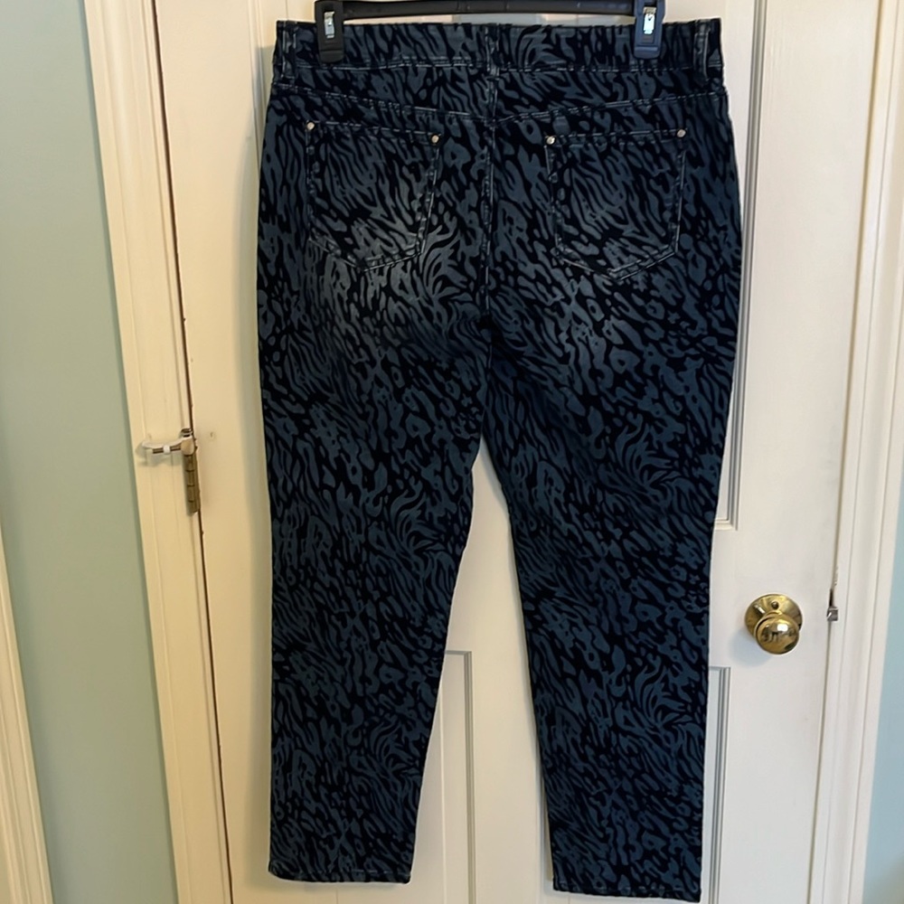 Chico’’s Platinum Denim/Velvet Jeans - Picture 4 of 4